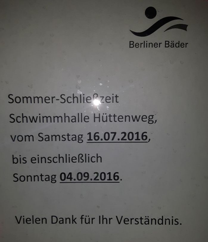 sommerpause 2016